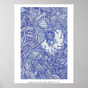 Blauw Poster