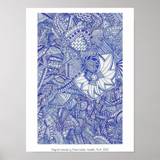 Blauw Poster