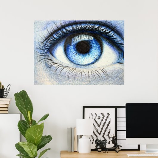 Blauw Poster (Thuiskantoor)