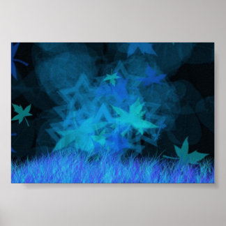blauw poster