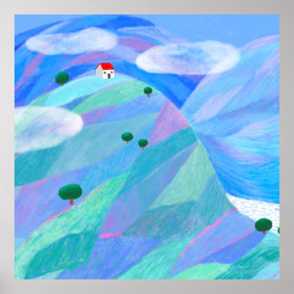 Blauw Poster