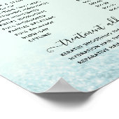 Blauw Poster met de prijslijst van de pannenkoek v (Hoek)