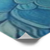 Blauw Poster met olifant (Hoek)