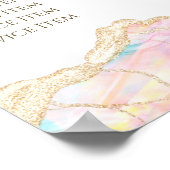 Blauw Poster met prijslijst voor optioneel ontwerp (Hoek)