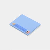 Blauw potlood post-it® notes (Schuin)