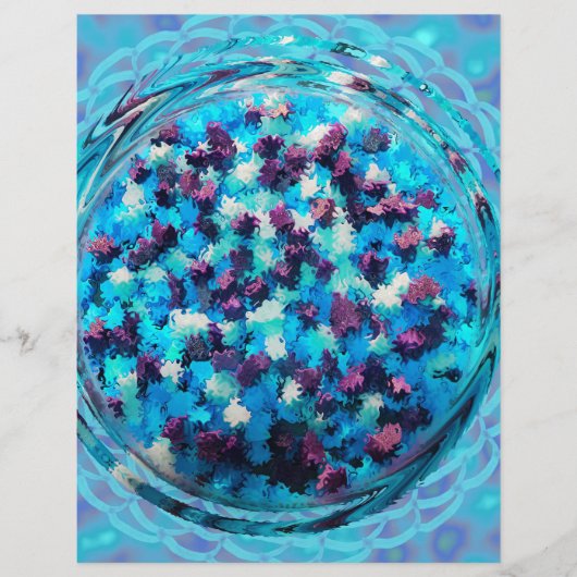 Blauw potpourri bulk scrapbookpapier pagina's flyer (Voorkant)