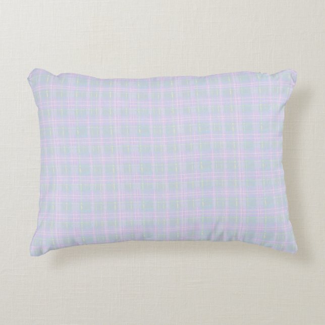 Blauw Praire Plaid Accent Kussen (Voorkant)