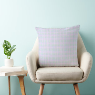 Blauw Praire Plaid Kussen