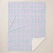 Blauw Praire Plaid Sherpa Deken (Voorkant)