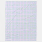 Blauw prairie ruitpatroon fleece deken (Voorkant)