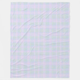 Blauw prairie ruitpatroon fleece deken