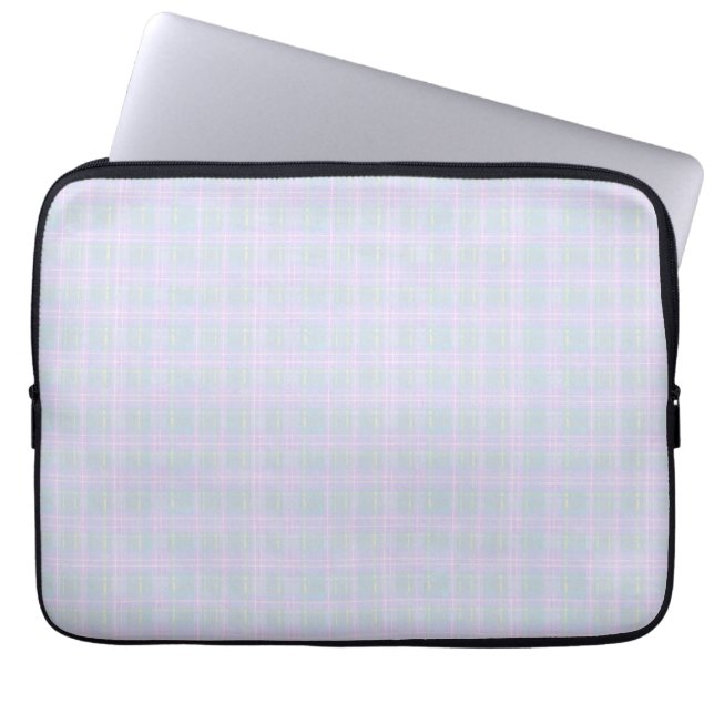 Blauw Prairieraster Laptop Sleeve (Voorkant)