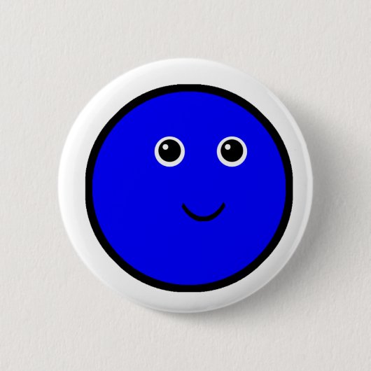 Blauw - Primaire kleur Ronde Button 5,7 Cm (Voorkant)