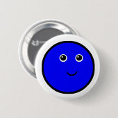Blauw - Primaire kleur Ronde Button 5,7 Cm (Voorkant /achterkant)