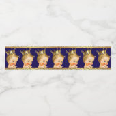 BLAUW PRINCE BABY SHOWER WATERFLESETIKET WATERFLES ETIKET (Enkel label)