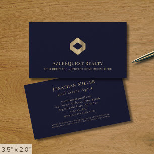 Blauw Professioneel Luxe Logo Visitekaartje