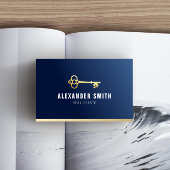 Blauw Professioneel Vastgoed Realtor Visitekaartje