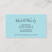 Blauw Professionele Stijlvolle Moderne Visitekaartje (Achterkant)