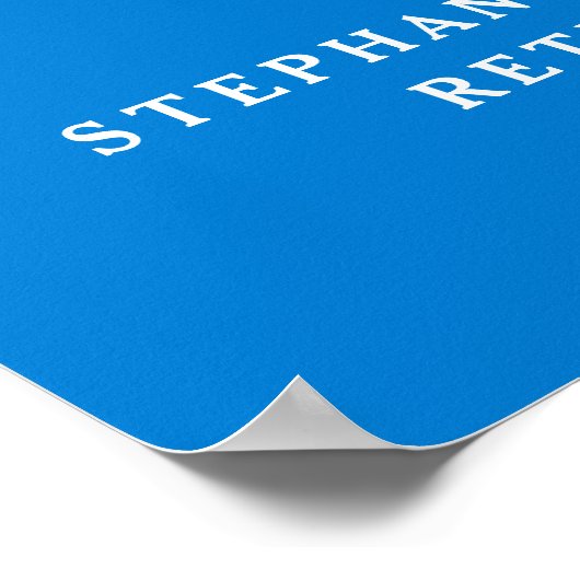 Blauw Proost aan 65 Jaar Pensioen Partij Welkom Poster (Hoek)