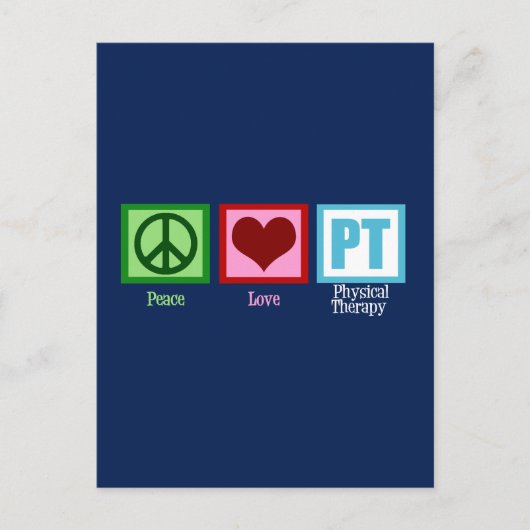 Blauw PT Briefkaart (Voorkant)