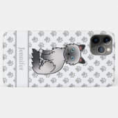 Blauw punt Birmaanse / Ragdoll Cute Kat & Naam Case-Mate iPhone Case (Achterkant (horizontaal))