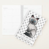 Blauw punt Birmaanse / Ragdoll kat en poten & teks Planner (Display)