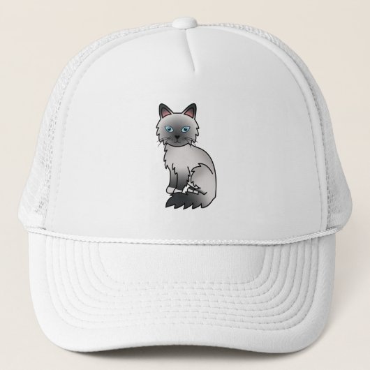 Blauw punt Birmaanse / Ragdoll kat Trucker Pet (Voorkant)