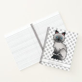 Blauw punt Birman / Ragdoll kat & aangepaste tekst Notitieboek (Binnen)