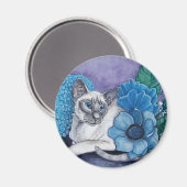 Blauw punt Siamese kat Magneet (Voorkant / Achterkant)