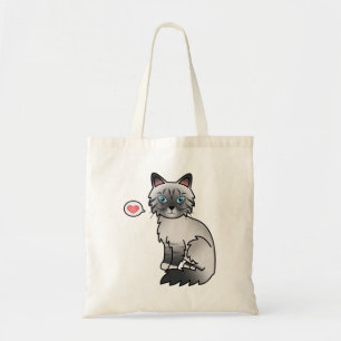 Blauw punt tabby Birmaanse / Ragdoll kat liefde Tote Bag