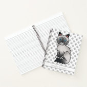 Blauw punt tabby Birman/Ragdoll kat & aangepaste t Notitieboek (Binnen)