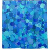 blauw punt vergieten douchegordijn (Voorkant)