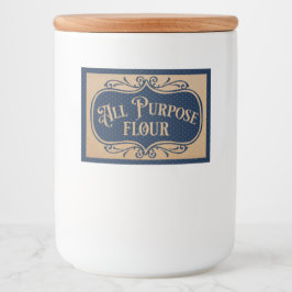  blauw puntenpatroon voor alle doeleinden voedselcontainer etiket