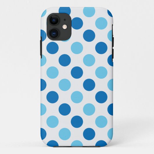 Blauw puntpatroon Case-Mate iPhone case (Achterkant)