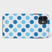 Blauw puntpatroon Case-Mate iPhone case (Achterkant (horizontaal))