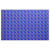 Blauw puntpatroon stof (Yard (91,4 cm))
