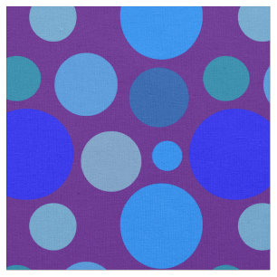 Blauw puntpatroon stof