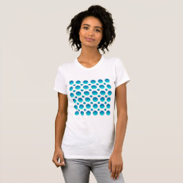 blauw puntpatroon t-shirt