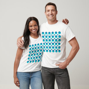 blauw puntpatroon t-shirt