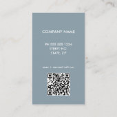 Blauw QR-code Logo Visitekaartje (Achterkant)