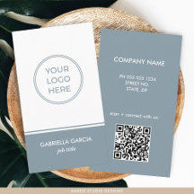 Blauw QR-code Logo Visitekaartje