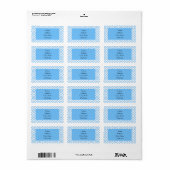 Blauw Quatrefoil-patroon Etiket (Full Sheet)
