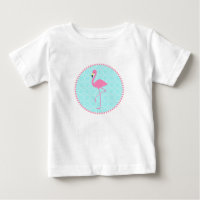 Blauw Quatrefoil + Roze Flamingo Tutu Bodysuit