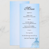 Blauw Quenceanera-menu Menu (Voorkant / Achterkant)