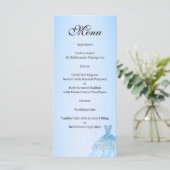 Blauw Quenceanera-menu Menu (Staand voorkant)