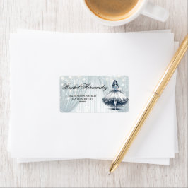 Blauw Quinceañera Meisje Etiket