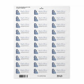 Blauw Quinceanera Retouradres Etiket (Full Sheet)