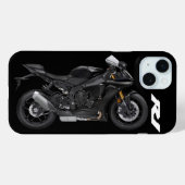Blauw R1 Sportsbike Motorfiets Case-Mate iPhone Case (Achterkant (horizontaal))