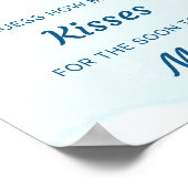 Blauw Raad hoeveel Kisses Vrijgezellenfeest spel Poster (Hoek)