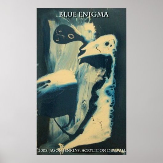 Blauw Raadsel Poster (Voorkant)